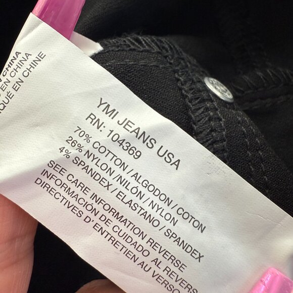 NEW! YMI Collection Skinny Pants Charcoal Snakeskin Print Large Cotton Blend - Picture 4 of 15